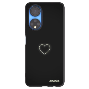 Picasee silikonski črni ovitek za Honor X7 - Heart