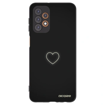 Picasee silikonski črni ovitek za Samsung Galaxy A23 A235F 4G - Heart