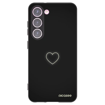 Picasee silikonski črni ovitek za Samsung Galaxy S23 5G - Heart