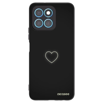 Picasee silikonski črni ovitek za Honor X6 - Heart
