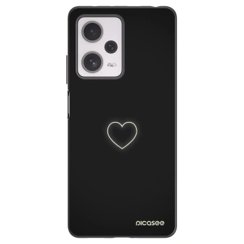 Picasee silikonski črni ovitek za Xiaomi Redmi Note 12 Pro+ 5G - Heart