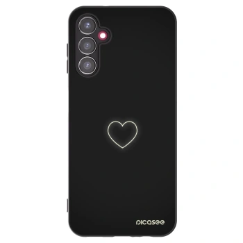 Picasee silikonski črni ovitek za Samsung Galaxy A14 4G A145R - Heart