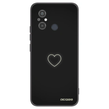 Picasee silikonski črni ovitek za Xiaomi Redmi 12C - Heart