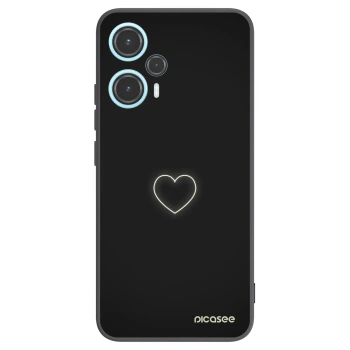 Picasee silikonski črni ovitek za Xiaomi Poco F5 - Heart