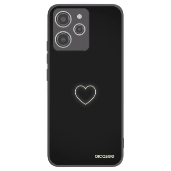 Picasee silikonski črni ovitek za Xiaomi Redmi 12 4G - Heart