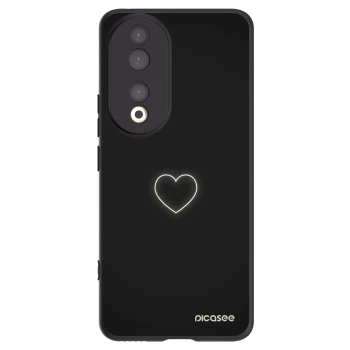 Picasee silikonski črni ovitek za Honor 90 5G - Heart