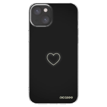 Picasee silikonski prozorni ovitek za Apple iPhone 15 Plus - Heart