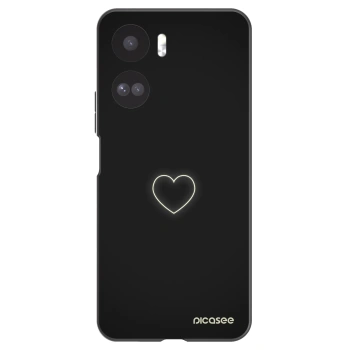 Picasee silikonski črni ovitek za Honor 90 Lite 5G - Heart