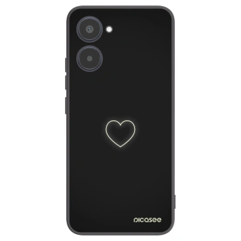 Picasee silikonski črni ovitek za Realme 10 4G - Heart