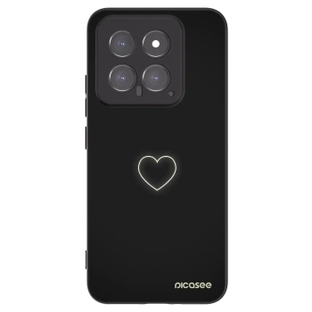 Picasee silikonski črni ovitek za Xiaomi 14 - Heart