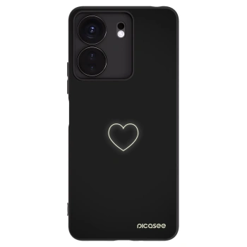 Picasee silikonski črni ovitek za Xiaomi Redmi 13C 4G - Heart