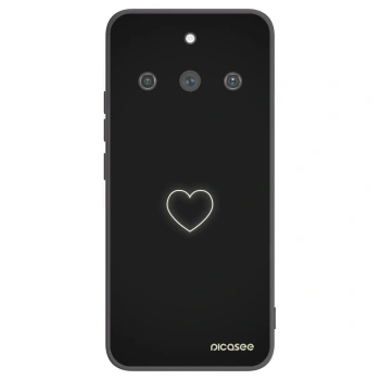 Picasee silikonski črni ovitek za Realme 11 Pro+ - Heart