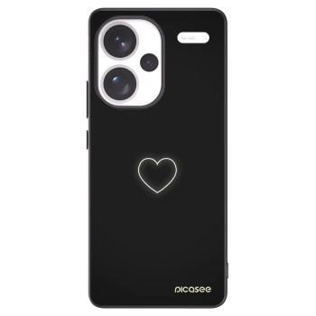 Picasee silikonski črni ovitek za Xiaomi Redmi Note 13 Pro+ 5G - Heart
