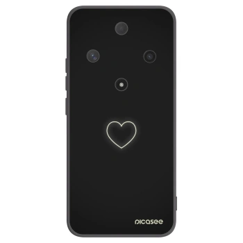 Picasee silikonski črni ovitek za Honor Magic6 Lite 5G - Heart