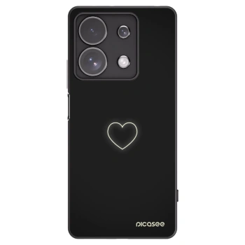 Picasee silikonski črni ovitek za Xiaomi Redmi Note 13 Pro 4G - Heart