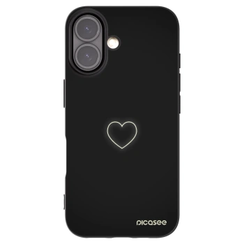 Picasee silikonski črni ovitek za Apple iPhone 16 - Heart