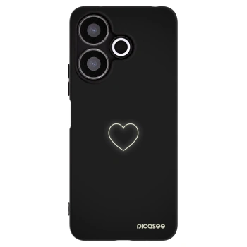Picasee silikonski črni ovitek za Xiaomi Redmi 13 4G - Heart