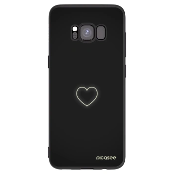 Picasee silikonski črni ovitek za Samsung Galaxy S8 G950F - Heart