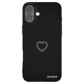 Picasee silikonski črni ovitek za Apple iPhone 16 Plus - Heart