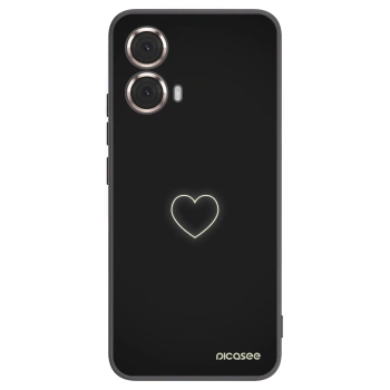 Picasee silikonski črni ovitek za Motorola Moto G85 - Heart