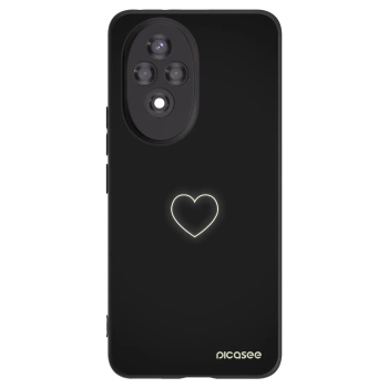 Picasee silikonski črni ovitek za Honor 200 Pro 5G - Heart