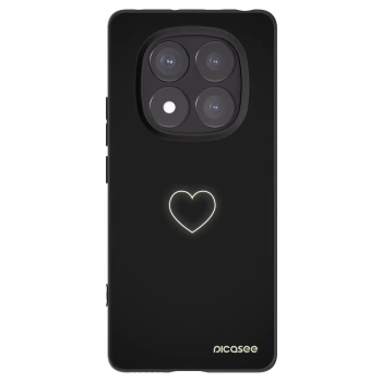 Picasee silikonski črni ovitek za Xiaomi Redmi Note 14 Pro 5G - Heart