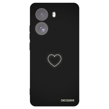Picasee silikonski črni ovitek za Xiaomi Poco X7 - Heart