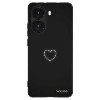 Picasee silikonski črni ovitek za Xiaomi Poco X7 Pro 5G - Heart