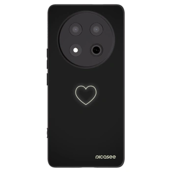 Picasee silikonski črni ovitek za Honor Magic7 Lite 5G - Heart
