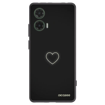 Picasee silikonski črni ovitek za Motorola Moto G35 5G - Heart