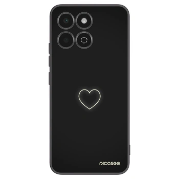 Picasee silikonski črni ovitek za Honor 200 Smart 5G - Heart