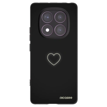 Picasee silikonski črni ovitek za Xiaomi Redmi Note 14 Pro 4G - Heart