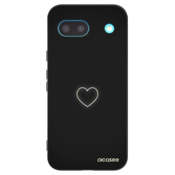 Picasee silikonski črni ovitek za Google Pixel 8a - Heart