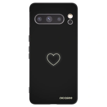 Picasee silikonski črni ovitek za Google Pixel 8 Pro - Heart