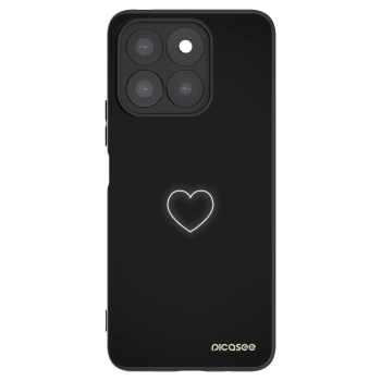 Picasee silikonski črni ovitek za Honor X8c - Heart