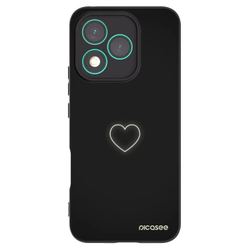 Picasee silikonski črni ovitek za Honor 400 Lite 5G - Heart