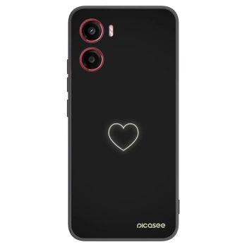 Picasee silikonski črni ovitek za Motorola Moto G05 - Heart