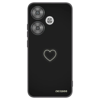 Picasee silikonski črni ovitek za Xiaomi Poco F6 - Heart