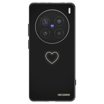 Picasee silikonski črni ovitek za Vivo X200 Pro - Heart