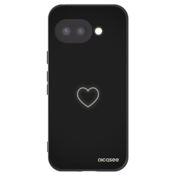 Picasee silikonski črni ovitek za Google Pixel 9a - Heart
