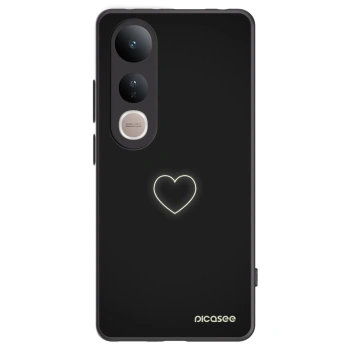 Picasee silikonski črni ovitek za Vivo V50 Lite 5G - Heart