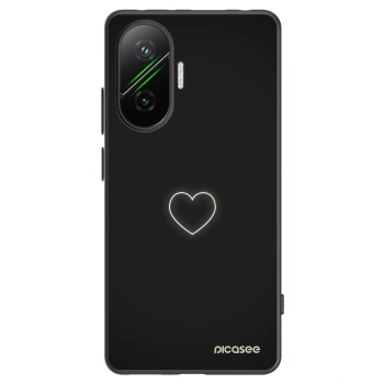 Picasee silikonski črni ovitek za Xiaomi Poco F7 Pro 5G - Heart