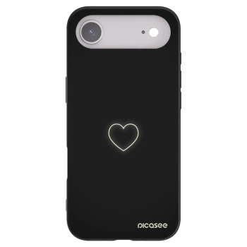 Picasee silikonski črni ovitek za Apple iPhone Air - Heart