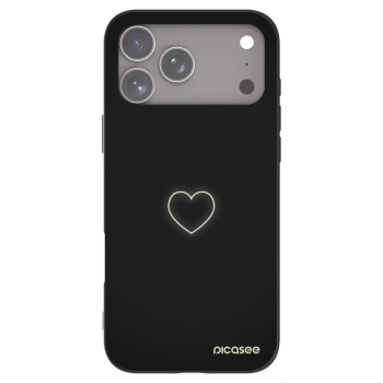 Picasee silikonski črni ovitek za Apple iPhone 17 Pro Max - Heart