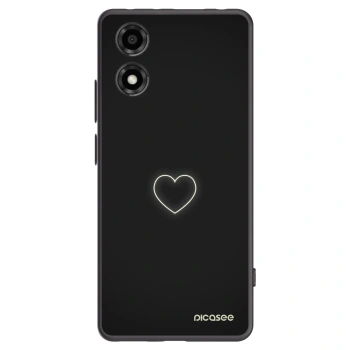 Picasee silikonski črni ovitek za Motorola Moto E14 - Heart
