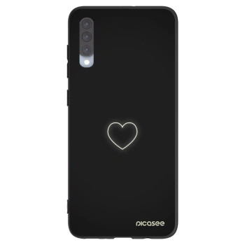Picasee silikonski črni ovitek za Samsung Galaxy A70 A705F - Heart
