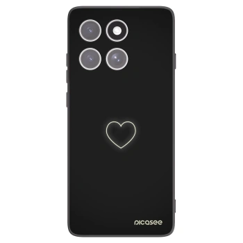 Picasee silikonski črni ovitek za Motorola Edge 60 Pro - Heart