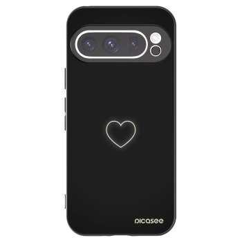 Picasee silikonski črni ovitek za Google Pixel 9 Pro XL - Heart