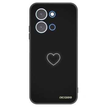 Picasee silikonski črni ovitek za Xiaomi Redmi 15C 4G - Heart