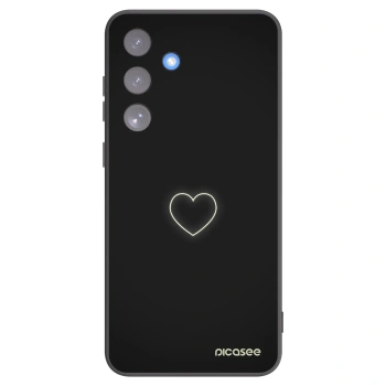 Picasee silikonski črni ovitek za Samsung Galaxy S25 FE 5G - Heart